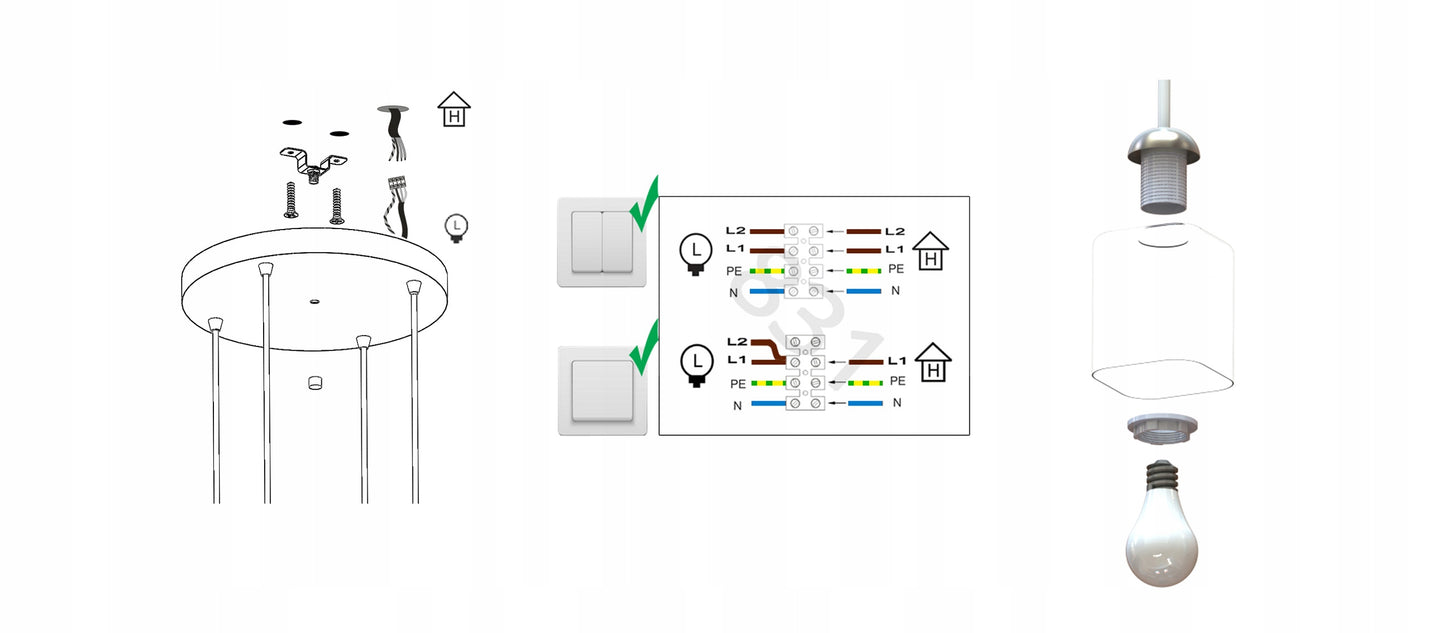 STIKLINĖ PAKABINAMA LUBINĖ LAMPOS ŠVIESTUVAS LED