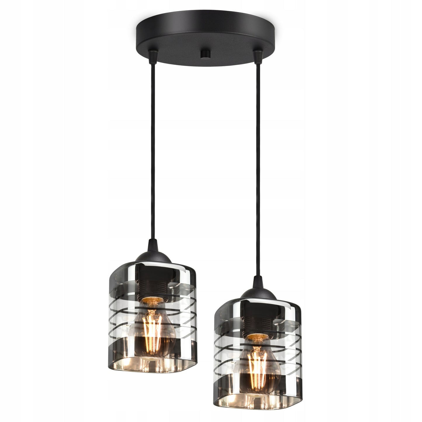 Stiklinė pakabinama lubinė LED šviestuvo tipo liustra