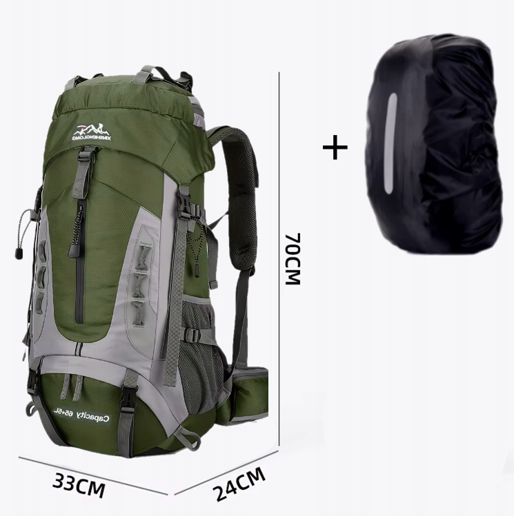Turistinė kuprinė TRAPER 3 Green – 70L