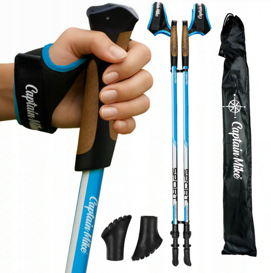 Captain Mike – lengvos Nordic Walking lazdos (100–130 cm)