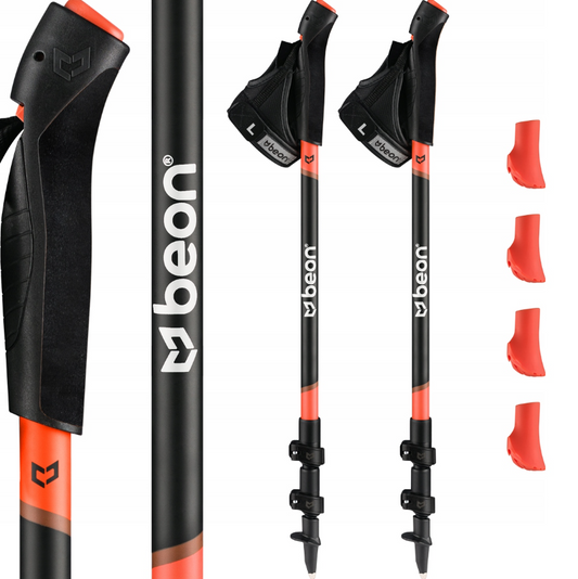 Beon NX2 – reguliuojamos ir sulankstomos Nordic Walking lazdos (61–135 cm)