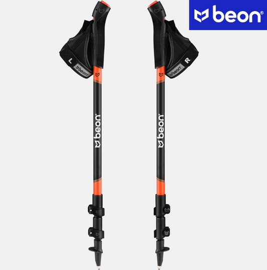 Beon NX2 – reguliuojamos ir sulankstomos Nordic Walking lazdos (61–135 cm)