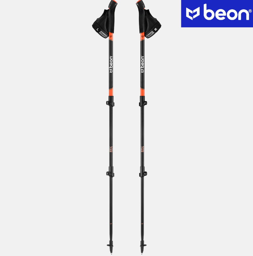 Beon NX2 – reguliuojamos ir sulankstomos Nordic Walking lazdos (61–135 cm)