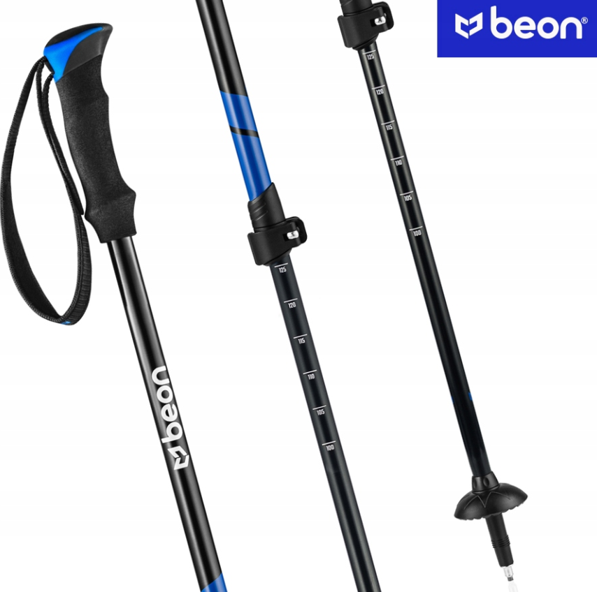 Nordic Walking lazdos 61–135 cm – kompaktinės ir tvirtos