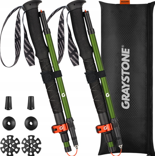 Sulankstomos reguliuojamos trekingo lazdos "Graystone"