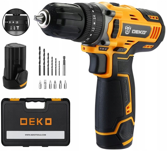 Akumuliatorinis gręžtuvas-suktukas DEKO