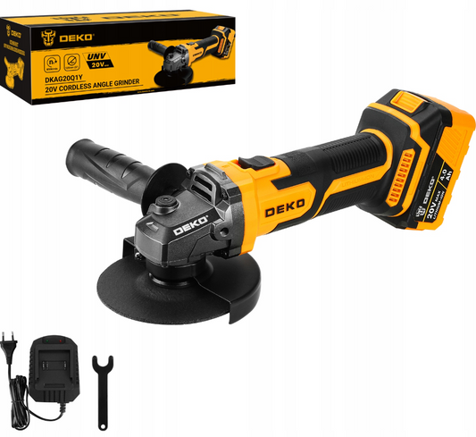 Akumuliatorinė kampinė šlifuoklė 20V DEKO Diax
