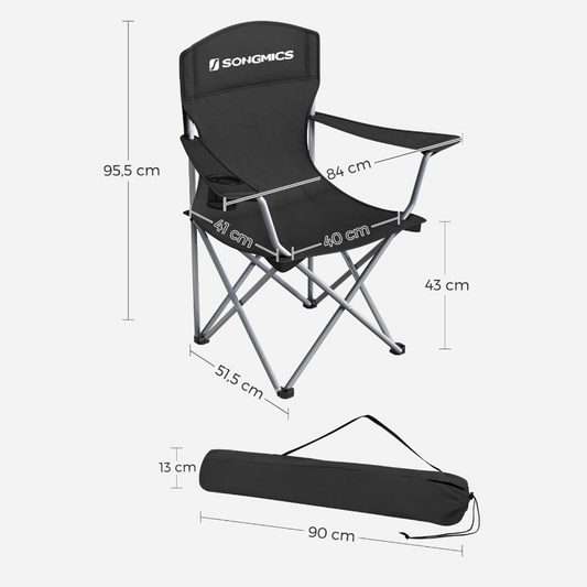 "Songmics" sulankstomos turistinės kėdės su atlošu 2vnt