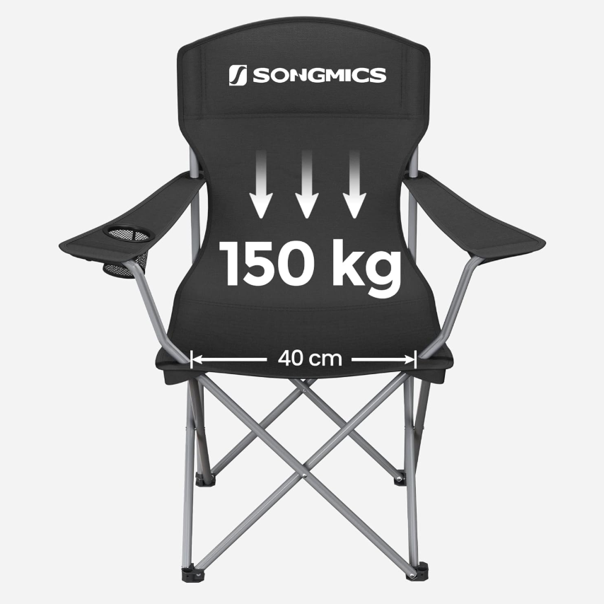 "Songmics" sulankstomos turistinės kėdės su atlošu 2vnt