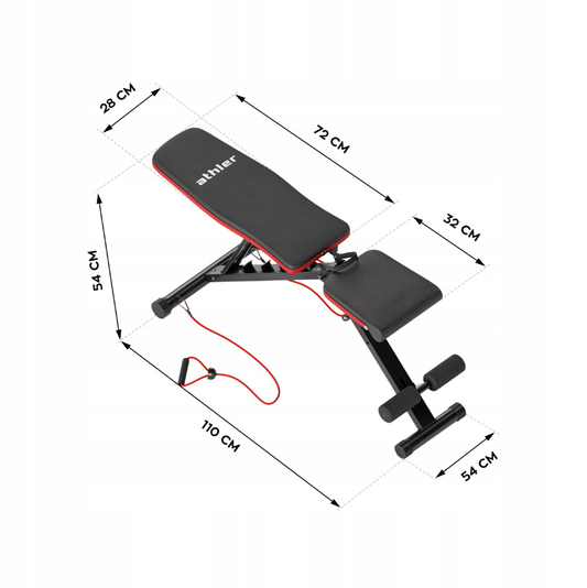 Treniruočių suolelis – universalus ir kompaktiškas Athler Gorilla 10