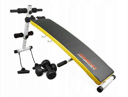 Kampinis treniruočių suolelis su hanteliais Neo‑Sport NS‑07