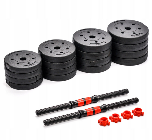 Reguliuojamo svorio hanteliai – treniruočių rinkinys Meteor 2x15 kg