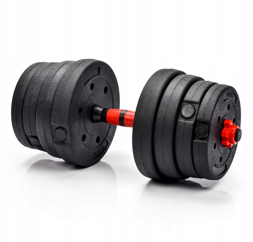 Meteor 2x15 kg reguliuojamo svorio hanteliai – treniruočių rinkinys