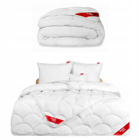 Antialerginė antklodė (200×220cm) + dvi minkštos pagalvės (70×80cm)