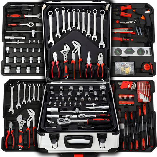 Universalus įrankių lagaminas, 187 dalys. (XXL, su ratukais)