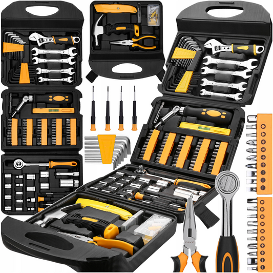 165 dalių įrankių komplektas tvirtame lagamine "Deko"