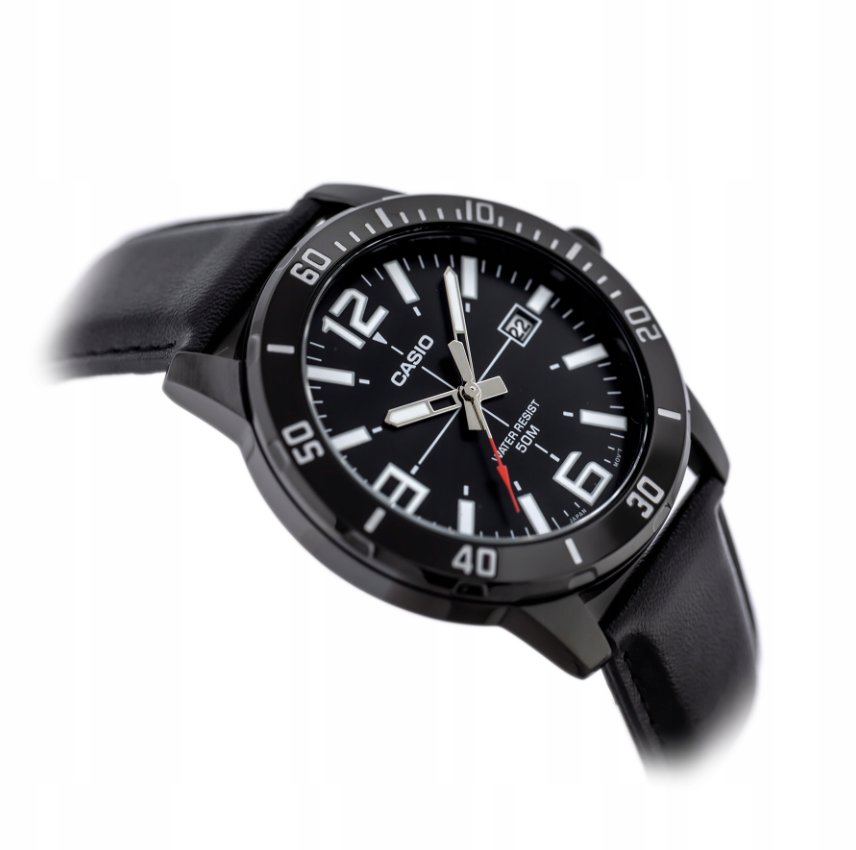 Juodas vyriškas laikrodis "Casio" MTP-VD01BL