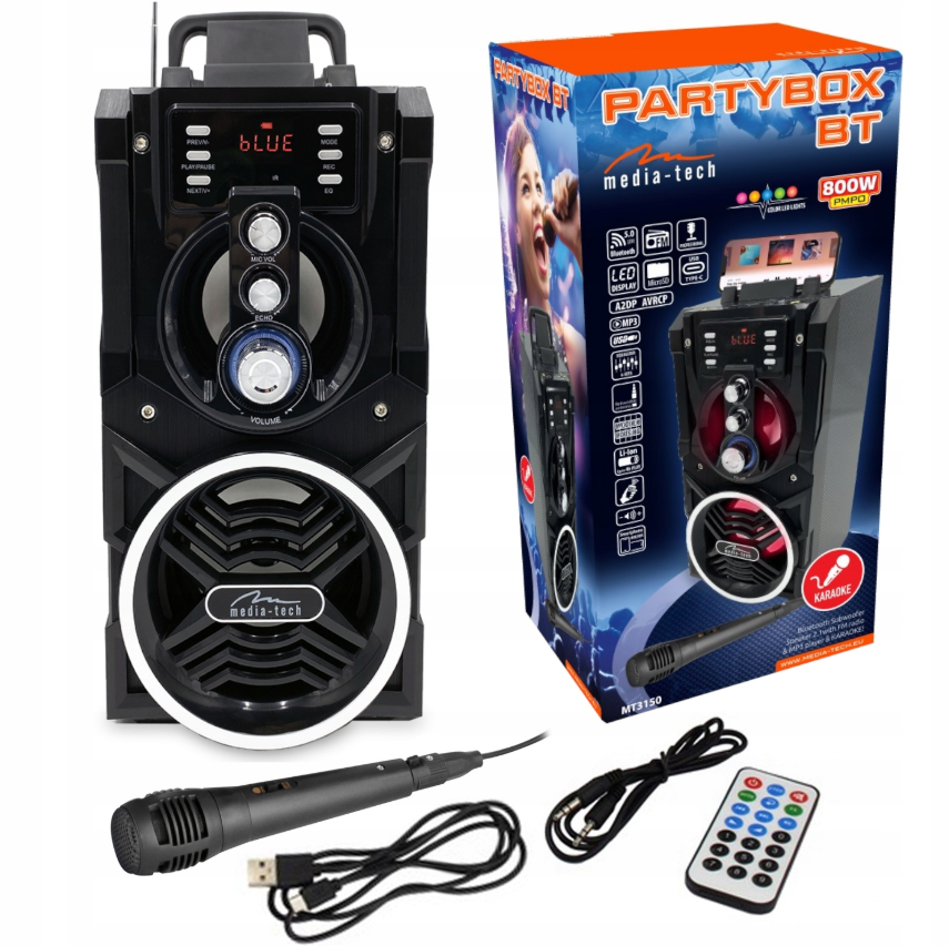Nešiojama Bluetooth karaoke kolonėlė 800W