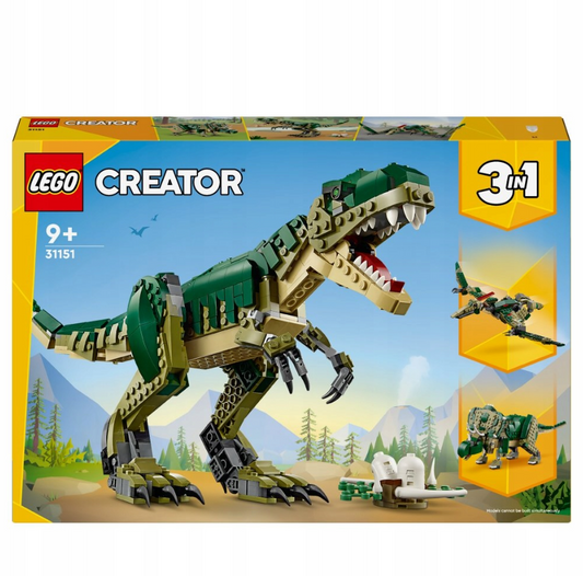 LEGO konstruktorius 626 dalių 3-in-1 „Tyranozauras“