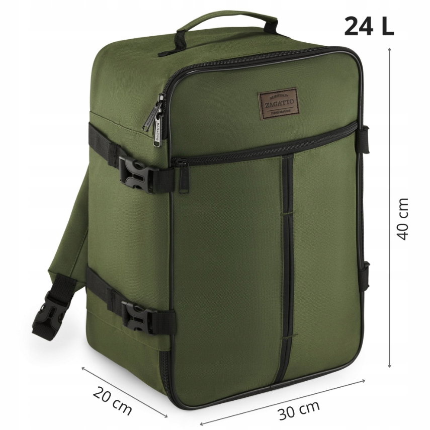 Rankinio bagažo kuprinė 40×30×20cm žalia "Zagatto"