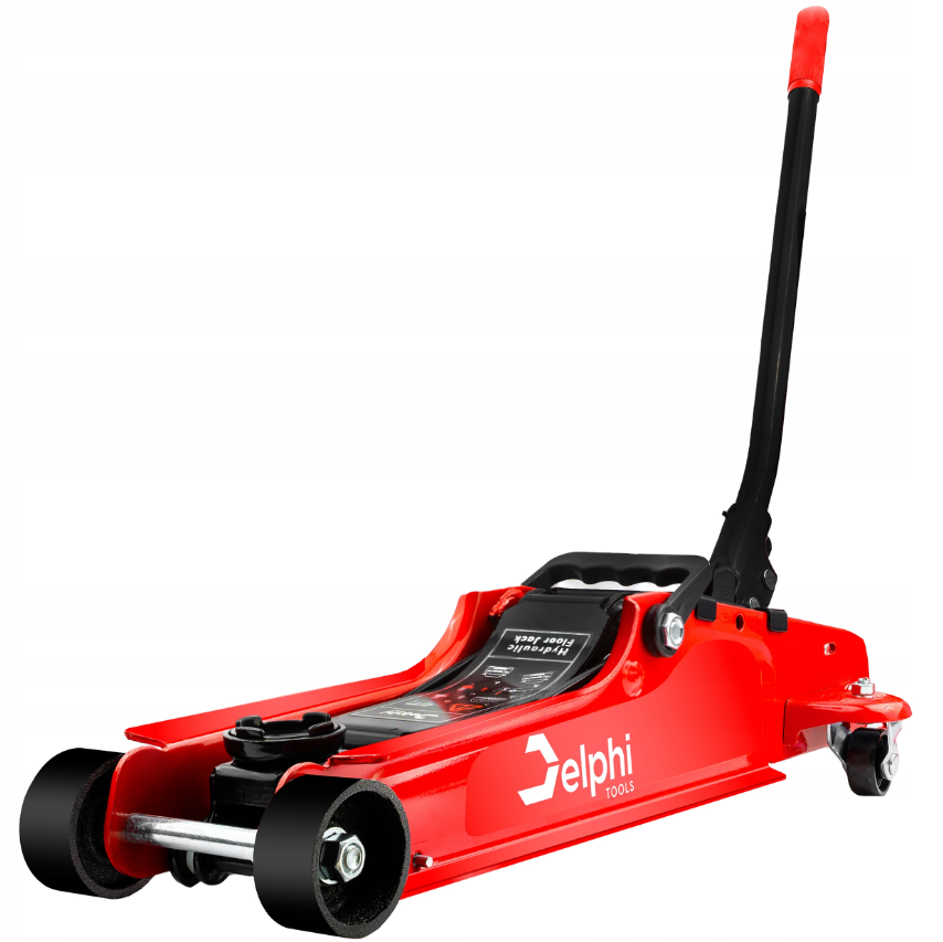 Automobilinis žemo profilio hidraulinis keltuvas su gumine atrama "Delphi"