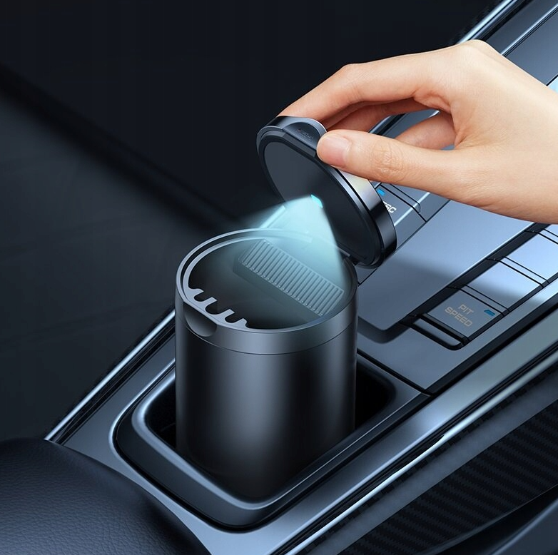 Automobilinė peleninė - šiukšlių dėžė su apšvietimu