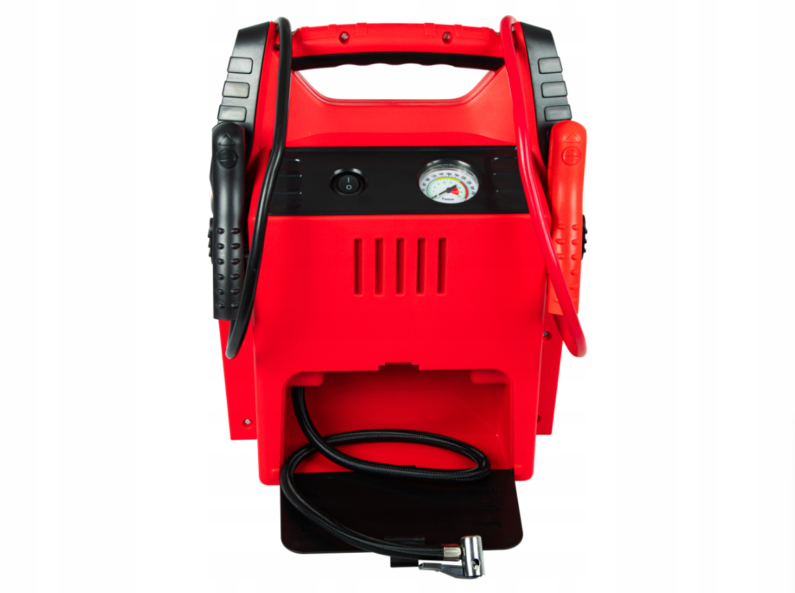 Automobilio užvedėjas su kompresoriumi ir LED žibintu