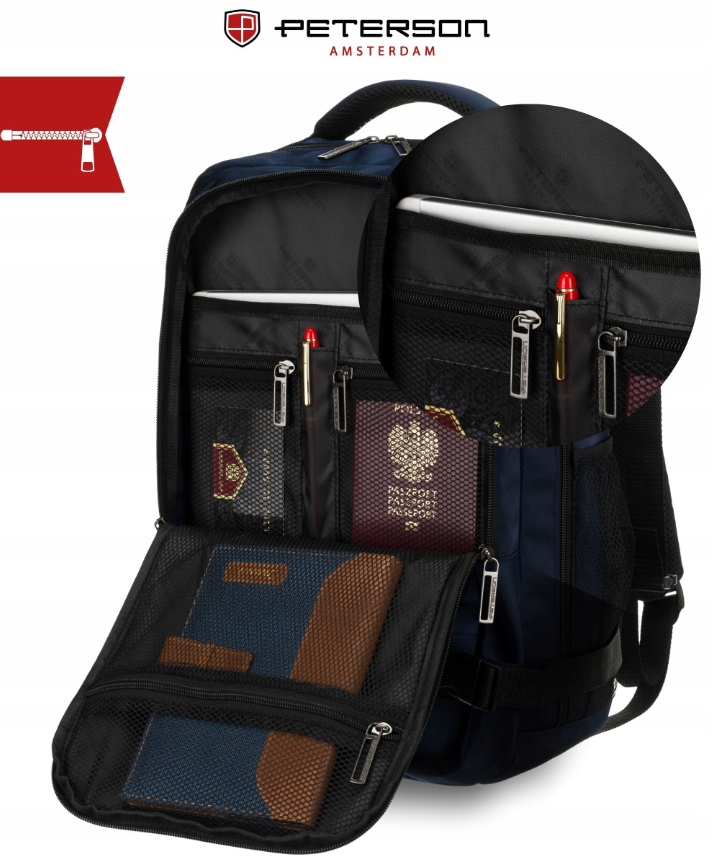 Kelioninė kuprinė - kabinos krepšys "Peterson" Mėlyna