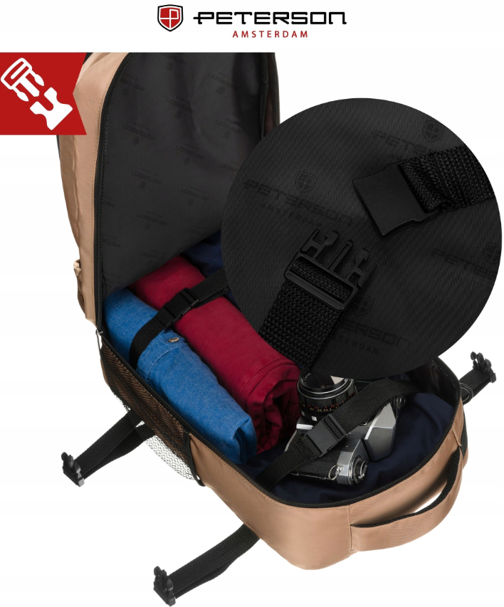 Kelioninė kuprinė - kabinos krepšys "Peterson" Ruda