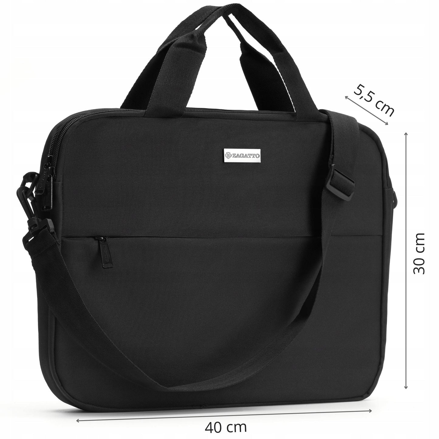 Nešiojamo kompiuterio krepšys 15,6" dviejų skyrių moteriškas vyriškas lengvas ant peties ZAGATTO