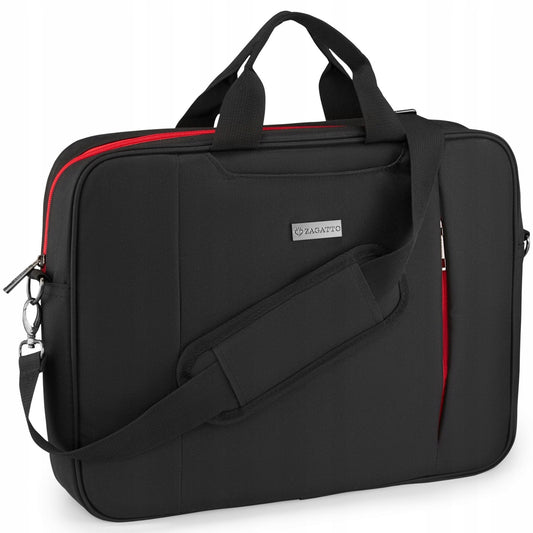 15,6 colių lengvas didelis juodas darbo krepšys moterims ir vyrams ZAGATTO