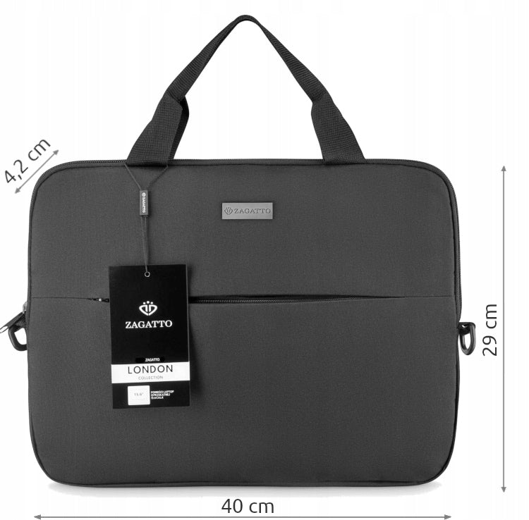 15,6" ZAGATTO lengvas talpus pilkas nešiojamo kompiuterio dėklas AIR