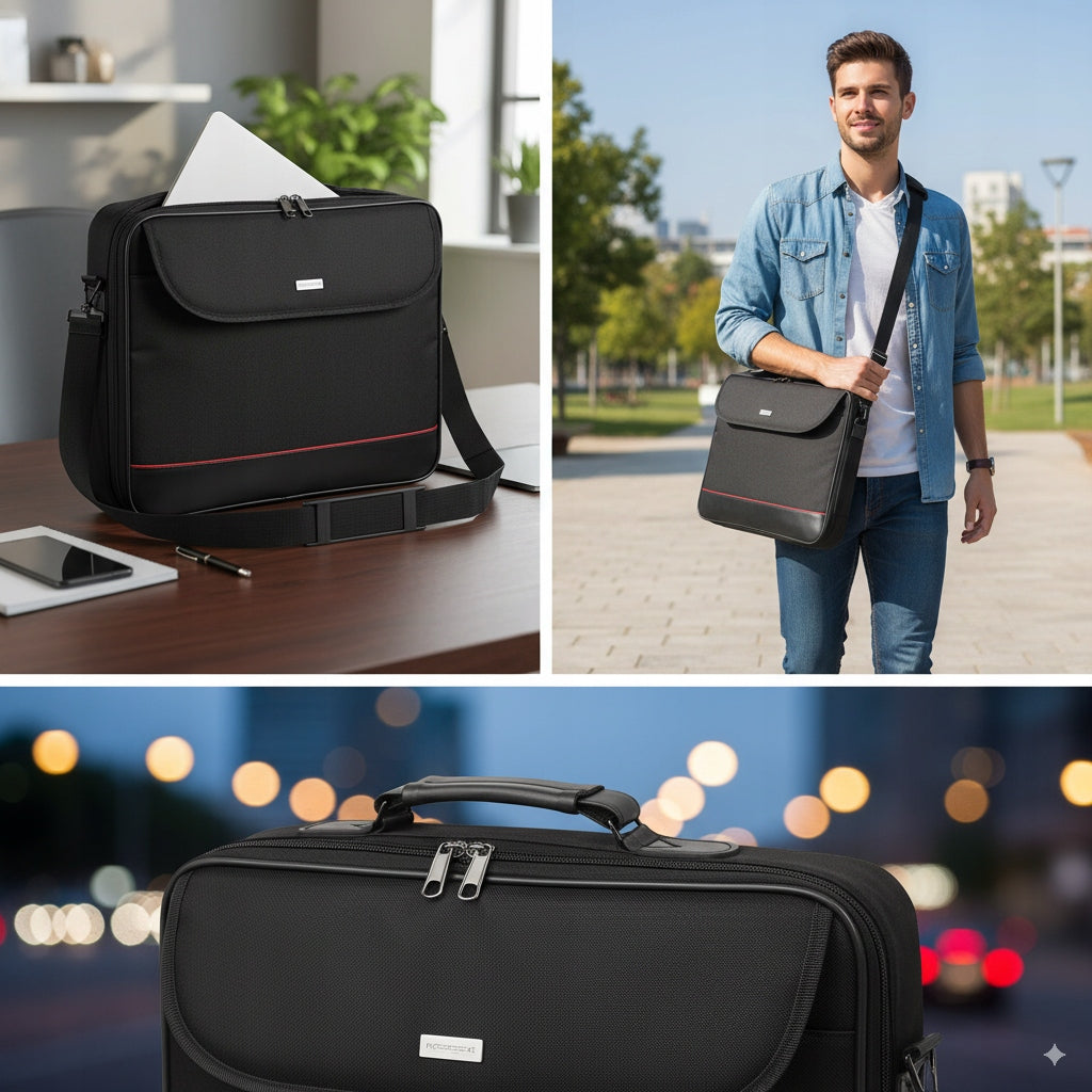 Nešiojamo kompiuterio krepšys 17,3" MODECOM MARK 17 su priedų kišenėmis ir petneša