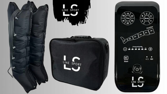 Limfodrenažinis aparatas, kojų masažuoklis, presoterapija, LINE SPORT rinkinys