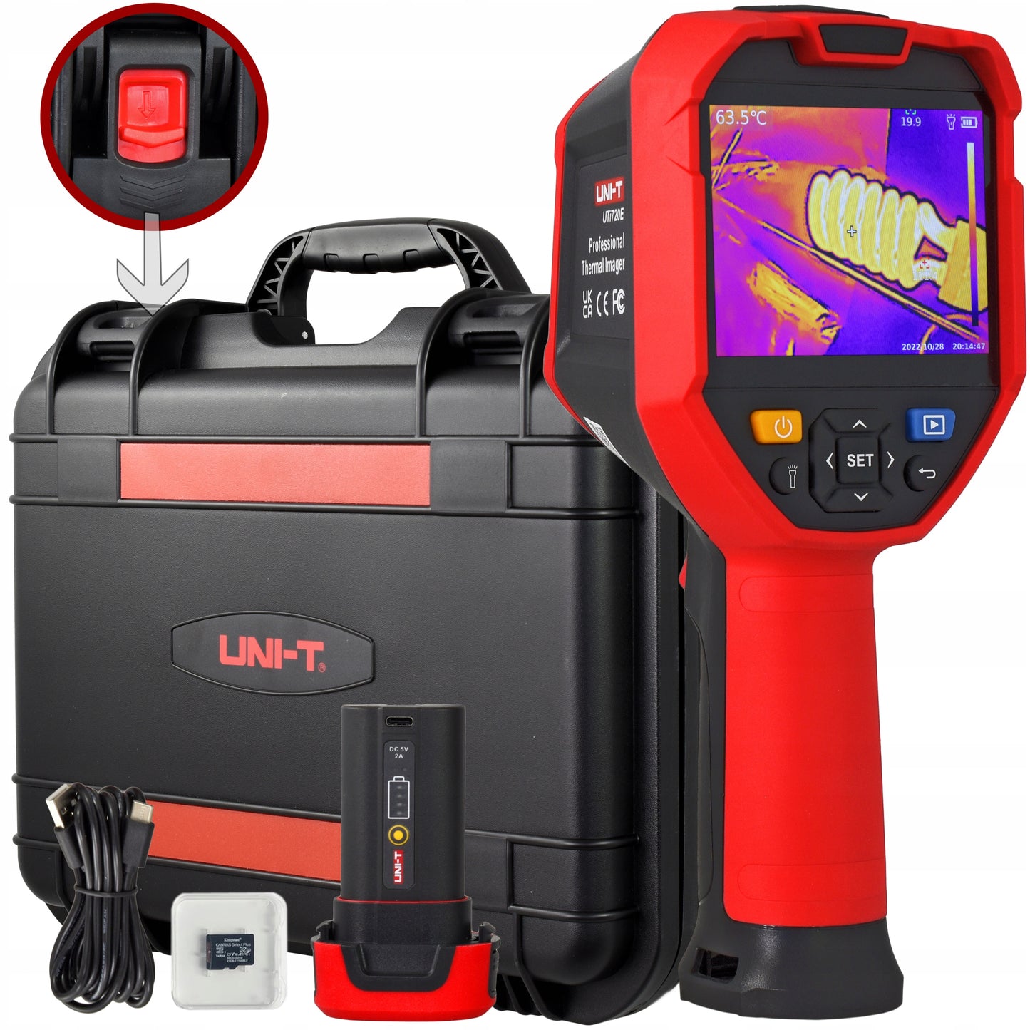 UTi720E Termovizorinė kamera UNI-T WiFi + Lagaminas PL platinimas