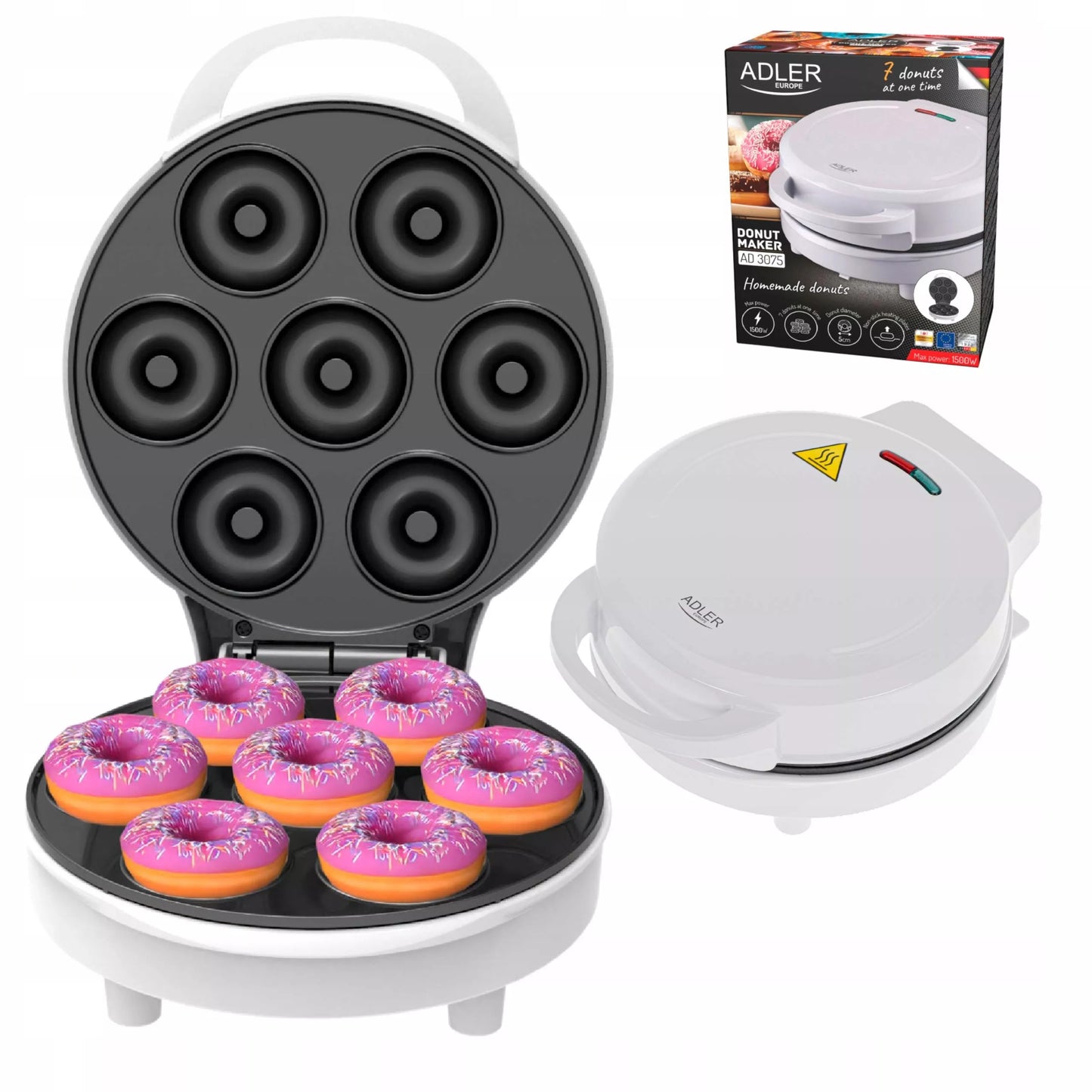 Spurgų kepimo aparatas, 5cm, 1500W, nepridegančia danga