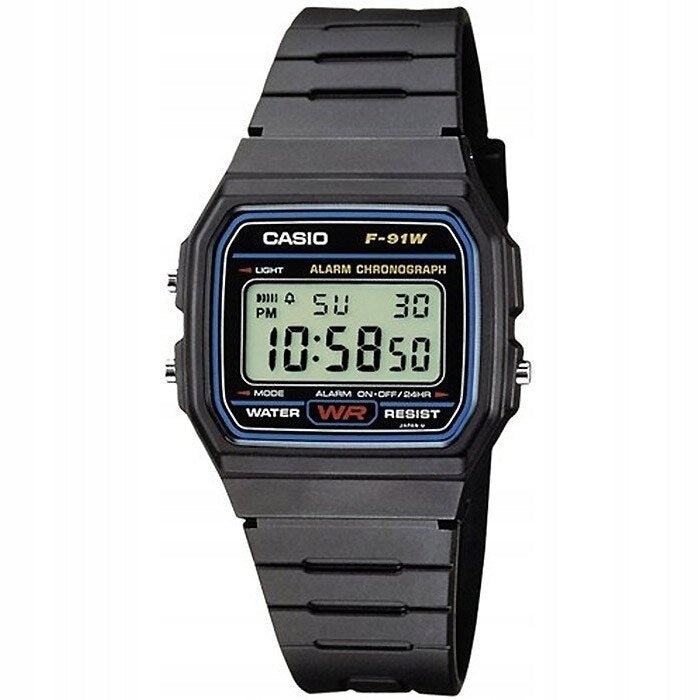 Vyriškas laikrodis CASIO F-91W-1YER (zd086a) - Klasika + Dėžutė