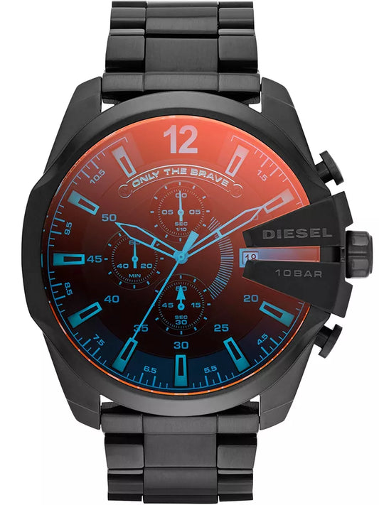 Vyriškas laikrodis DIESEL DZ4318 MEGA CHIEF CHRONOGRAPH + DĖŽUTĖ KOMPLEKTAS