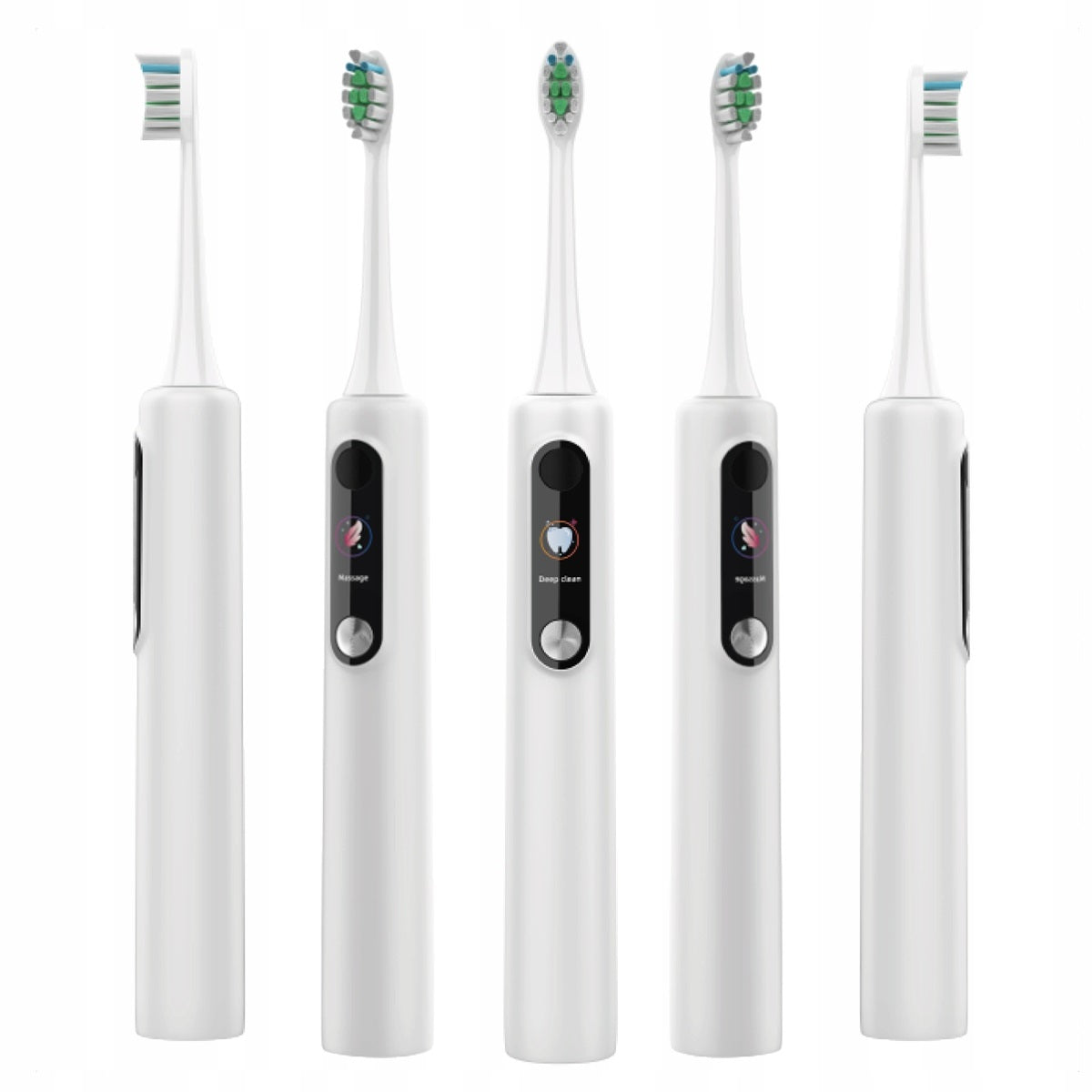 Rinkinys 2x Sonic elektrinis dantų šepetėlis su lenkišku meniu, 6 antgaliai