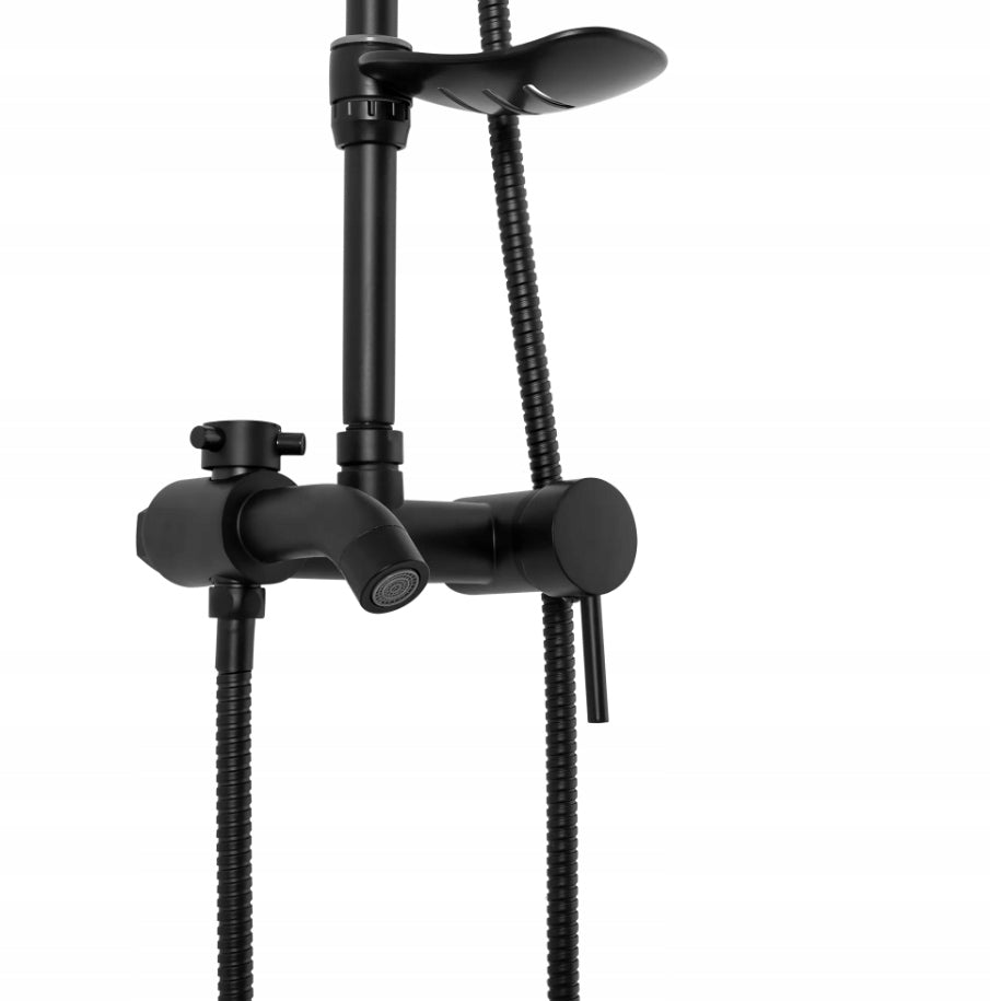 Dušo komplektas LUIS Matinis Juodas BLACK REA