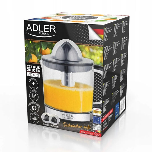 Adler AD 4012 automatinė citrusinių vaisių sulčiaspaudė, 60 W, 1,2 l