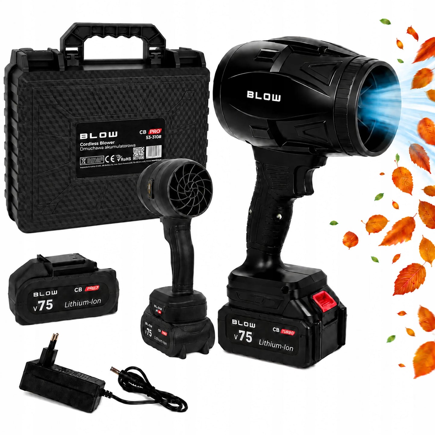Akumuliatorinis lapų ir sniego pūstuvas BLOW 21V, 2xAKU