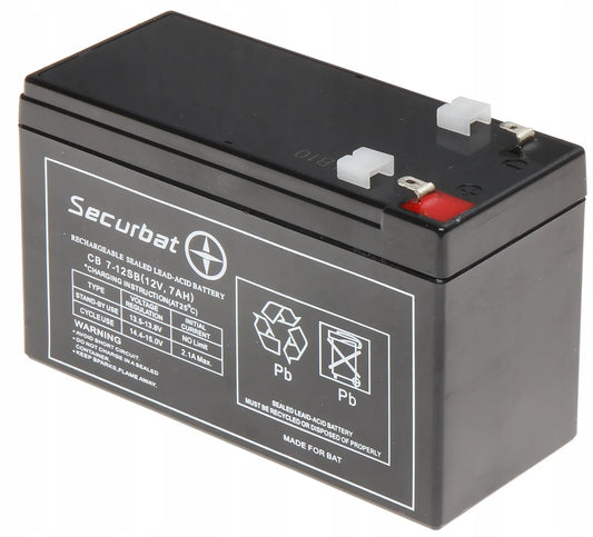 Akumuliatorius Securbat CB 7-12 SB (12V, 7 Ah) ABCV