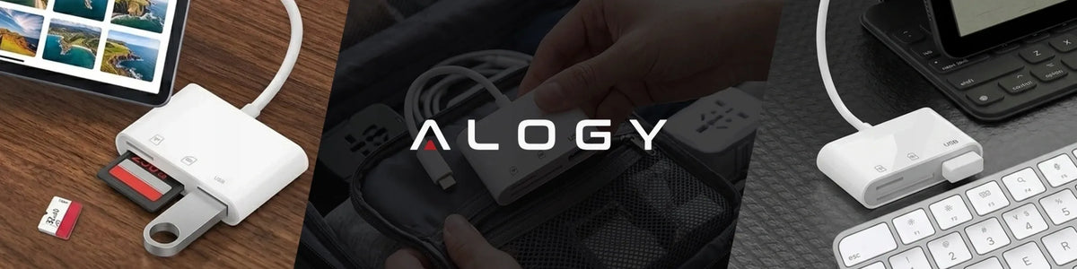 Alogy 2 viename kortelių skaitytuvas USB-C iPhone adapteris Micro SD/TF iki 256 GB
