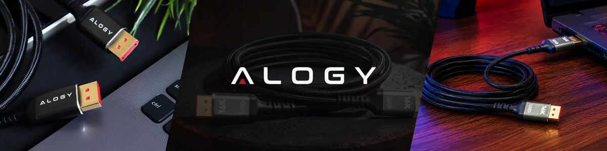 Alogy DisplayPort 2.1 kabelis, 3 m, monitoriui, DP 4K/240 Hz, DSC, FreeSync, G-Sync