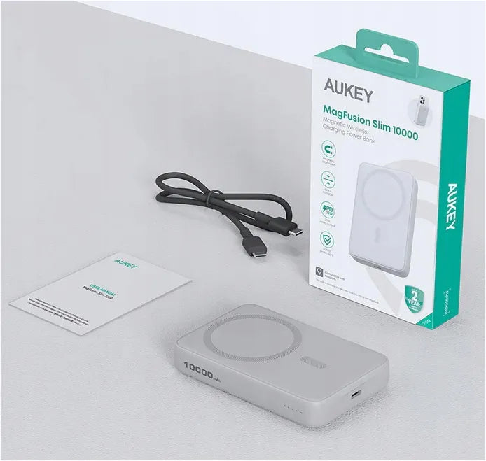 AUKEY PB-MS04 belaidis MagSafe išorinis akumuliatorius (powerbank), 10000 mAh, 20W, USB-C