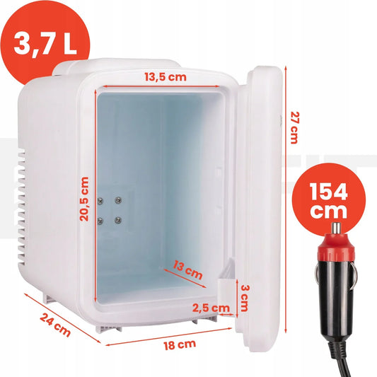 Automobilinis kelioninis šaldytuvas 12V 230V 4L su šildymo ir šaldymo funkcija