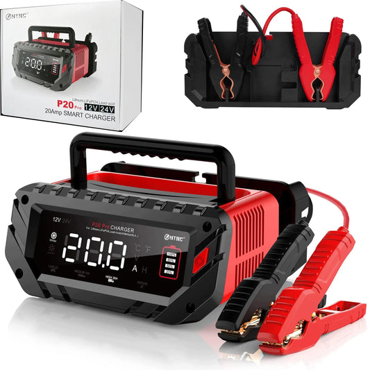 Automobilio akumuliatoriaus įkroviklis HTRC 12 V/24 V, 20 A