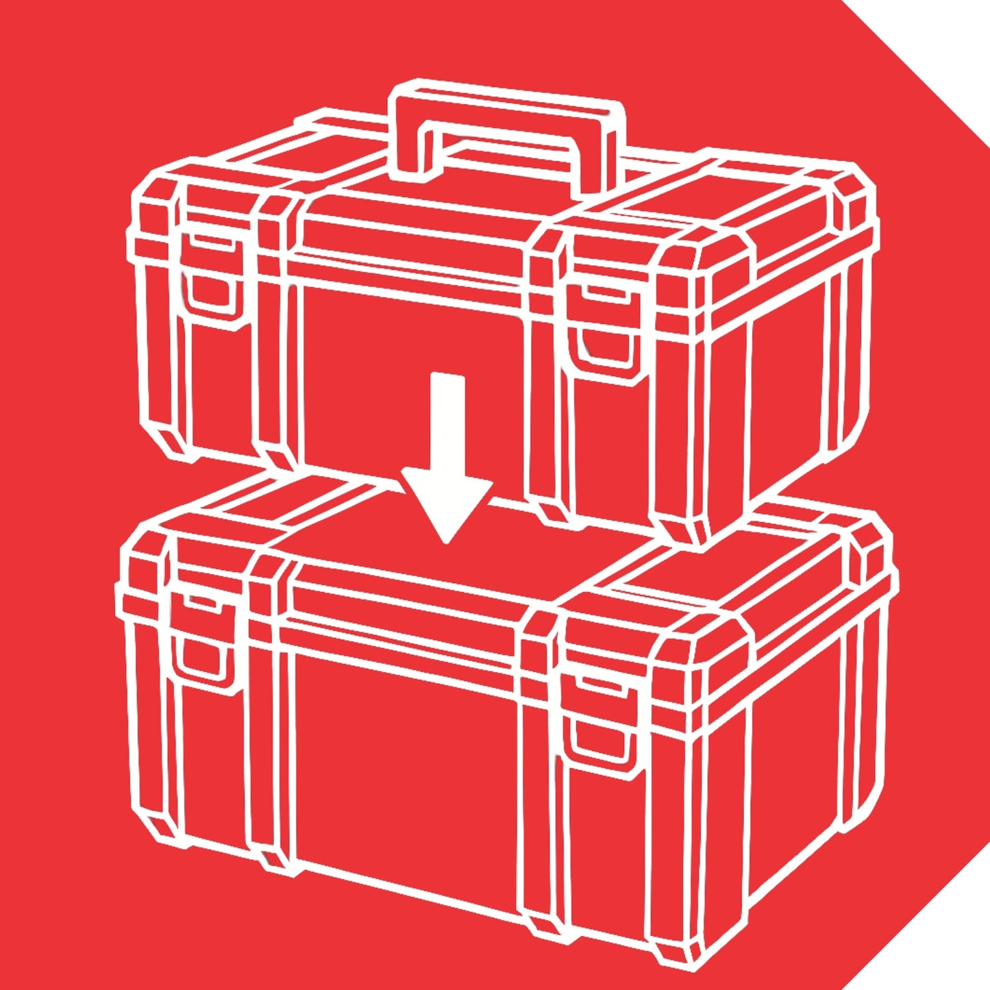 QBRICK SYSTEM PRO 600 Expert su pertvaromis didelė įrankių dėžė 22l