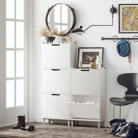 Bėgių batų spintelė organizatorius drabužinei ir prieškambariui 19 cm FSR151-W
